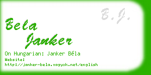 bela janker business card